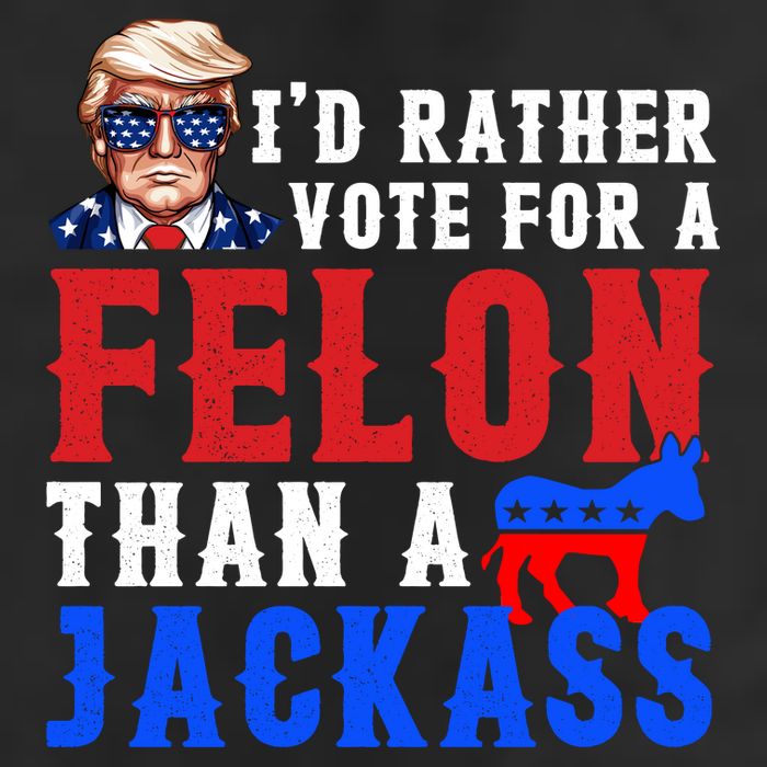 ID Rather Vote For Felon Than A Jackass Funny Trump 15oz Campfire Ceramic Mug