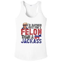 ID Rather Vote For Felon Than Jackass Ladies PosiCharge Competitor Racerback Tank