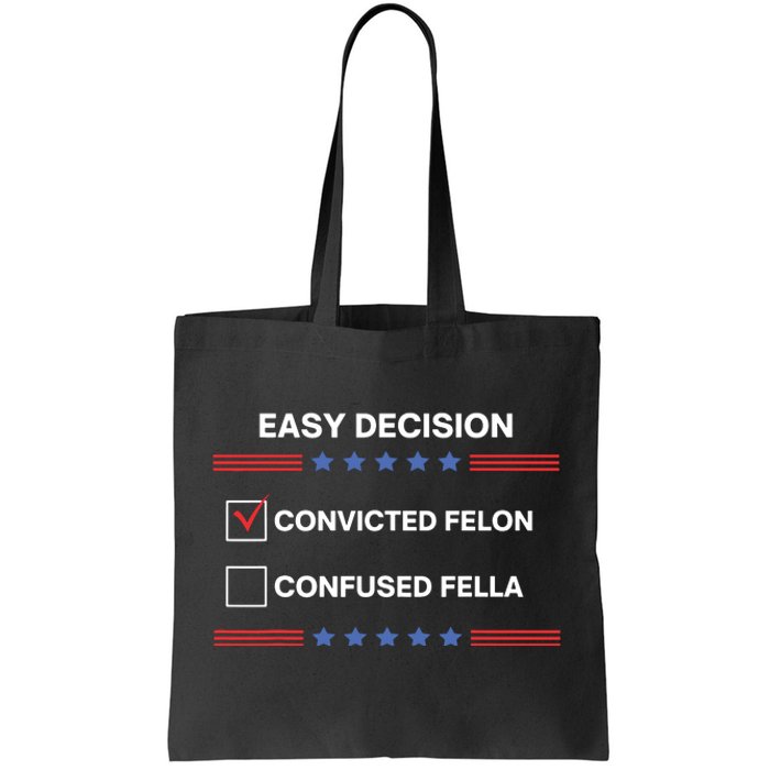 Id Rather Vote For Convicted Felon Than A Confused Fella Tote Bag