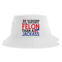 Id Rather Vote A Felon Than A Jackass Pro Donald Trump Funny Sustainable Bucket Hat