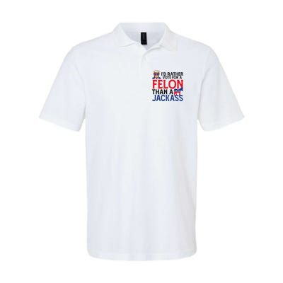 Id Rather Vote A Felon Than A Jackass Pro Donald Trump Funny Polo