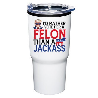 Id Rather Vote A Felon Than A Jackass Pro Donald Trump Funny Tumbler