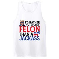Id Rather Vote A Felon Than A Jackass Pro Donald Trump Funny PosiCharge Competitor Tank