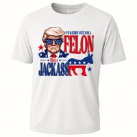 Id Rather Vote For A Felon Than A Jackass Trump 2024 Performance Shirt