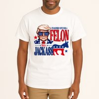 Id Rather Vote For A Felon Than A Jackass Trump 2024 Tall T-Shirt