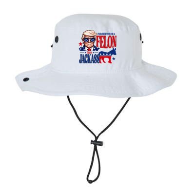 Id Rather Vote For A Felon Than A Jackass Trump 2024 Bucket Hat