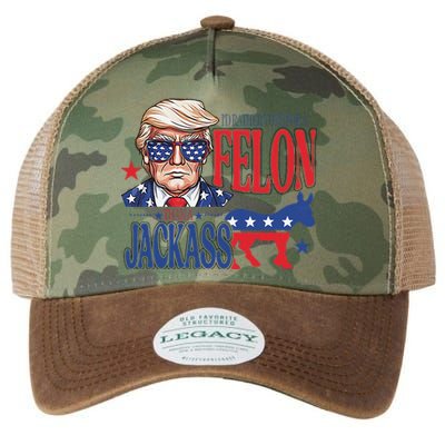 ID Rather Vote For A Felon Than A Jackass Trump America Legacy Tie Dye Trucker Hat