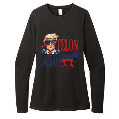 ID Rather Vote For Felon Than A Jackass Womens CVC Long Sleeve Shirt