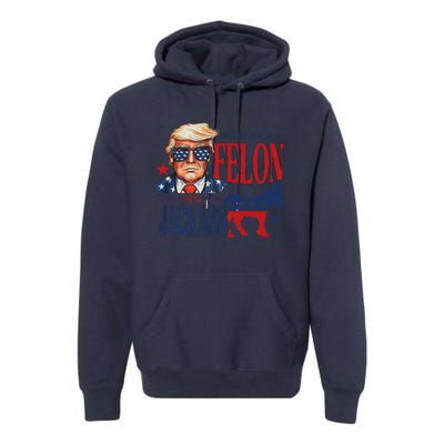 ID Rather Vote For Felon Than A Jackass Premium Hoodie