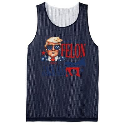 ID Rather Vote For Felon Than A Jackass Mesh Reversible Basketball Jersey Tank