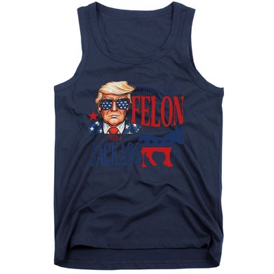 ID Rather Vote For Felon Than A Jackass Tank Top