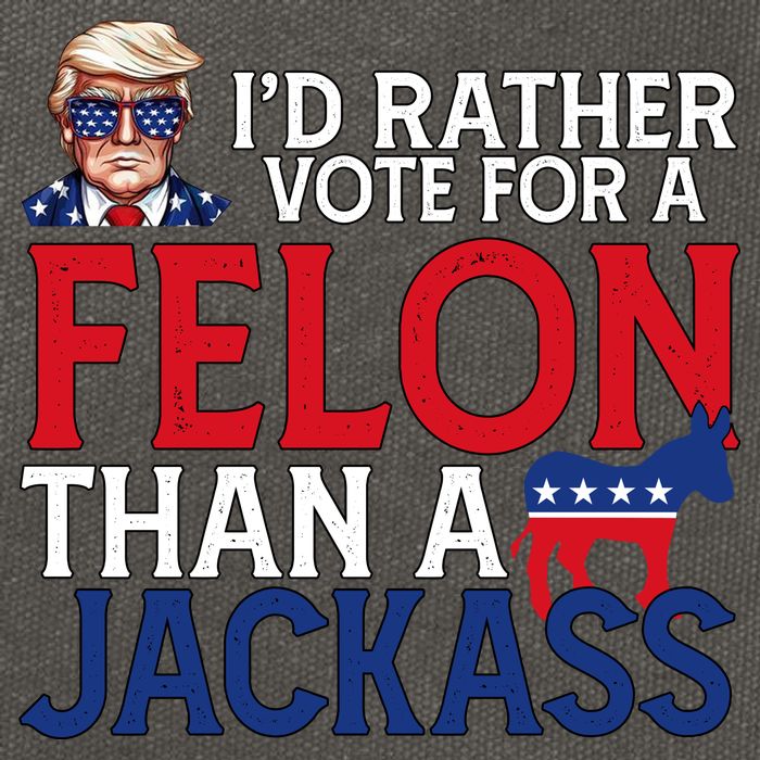 Id Rather Vote For A Felon Than A Jackass Trump America Cotton Canvas Backpack