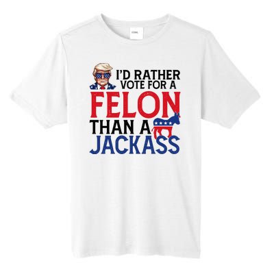 Id Rather Vote For A Felon Than A Jackass Trump America Tall Fusion ChromaSoft Performance T-Shirt