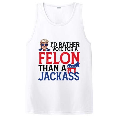 Id Rather Vote For A Felon Than A Jackass Trump America PosiCharge Competitor Tank