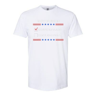 ID Rather Vote For Convicted Felon Than A Confused Fella Softstyle® CVC T-Shirt