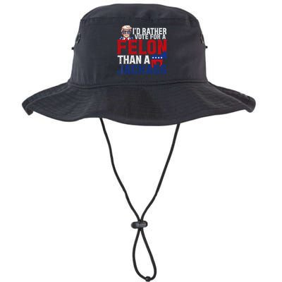 Id Rather Vote For A Felon Than A Jackass Trump 2024 Bucket Hat