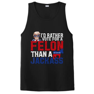 Id Rather Vote For A Felon Than A Jackass Trump 2024 PosiCharge Competitor Tank