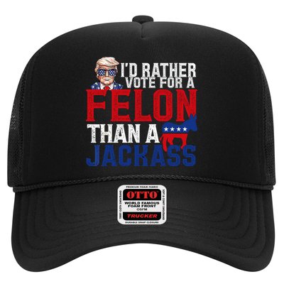 Id Rather Vote For A Felon Than A Jackass Trump 2024 Hat