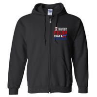 Id Rather Vote For A Felon Than A Jackass Trump 2024 Full Zip Hoodie