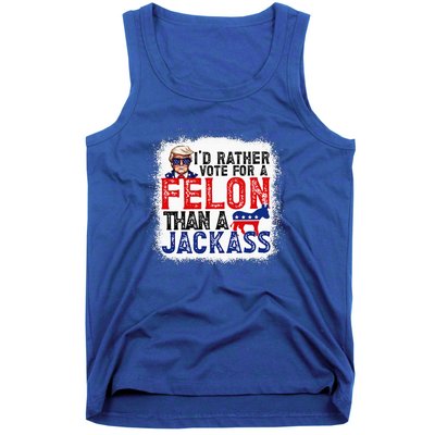 ID Rather Vote For A Felon Than A Jackass Trump Tank Top