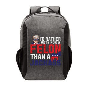 Id Rather Vote For A Felon Than A Jackass Trump America Vector Backpack