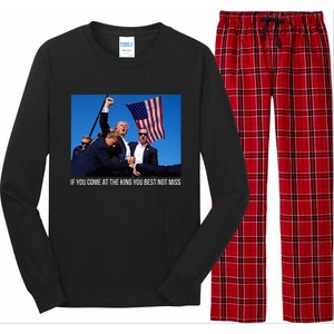 ID Rather Vote For A Felon Than A Jackass Trump Long Sleeve Pajama Set