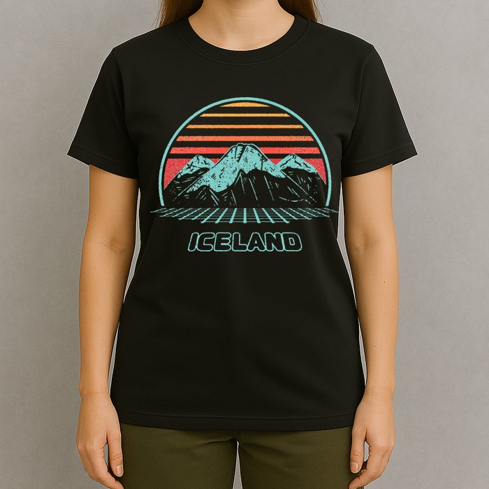 Iceland Retro Vintage 80s Style T-Shirt