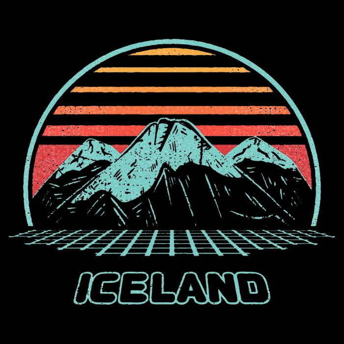 Iceland Retro Vintage 80s Style T-Shirt
