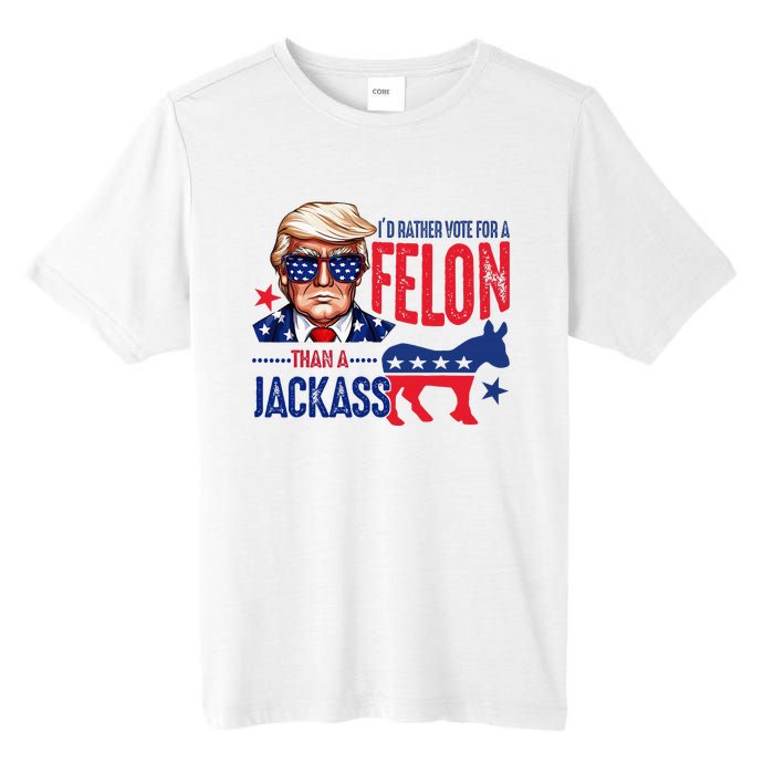 ID Rather Vote For Felon Than A Jackass Tall Fusion ChromaSoft Performance T-Shirt