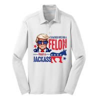 ID Rather Vote For Felon Than A Jackass Silk Touch Performance Long Sleeve Polo