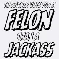 ID Rather Vote For A Felon Than A Jackass Trump Poster