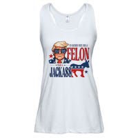 ID Rather Vote For Felon Than A Jackass Ladies Essential Flowy Tank