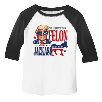 ID Rather Vote For Felon Than A Jackass Toddler Fine Jersey T-Shirt