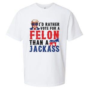 ID Rather Vote For Felon Than A Jackass Sueded Cloud Jersey T-Shirt