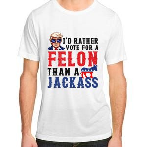 ID Rather Vote For Felon Than A Jackass Adult ChromaSoft Performance T-Shirt