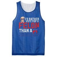 Id Rar Vote A Felon Than A Jackass Trump Mesh Reversible Basketball Jersey Tank