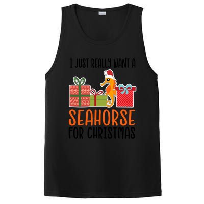 I Really Want A Seahorse For Christmas Holiday Seahorse Gift PosiCharge Competitor Tank