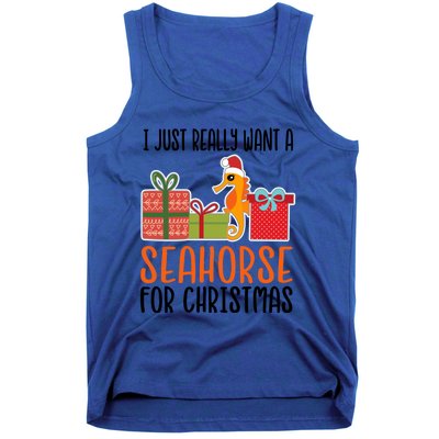 I Really Want A Seahorse For Christmas Holiday Seahorse Gift Tank Top