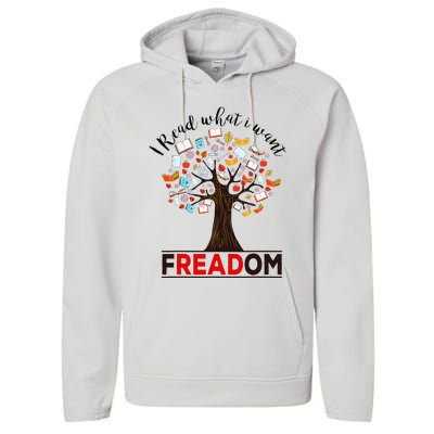 I Read What I Want Banned Books Week Performance Fleece Hoodie