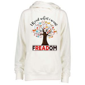 I Read What I Want Banned Books Week Womens Funnel Neck Pullover Hood