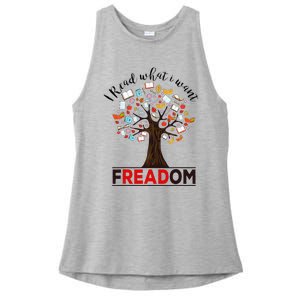 I Read What I Want Banned Books Week Ladies PosiCharge Tri-Blend Wicking Tank