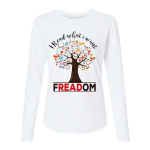 I Read What I Want Banned Books Week Womens Cotton Relaxed Long Sleeve T-Shirt