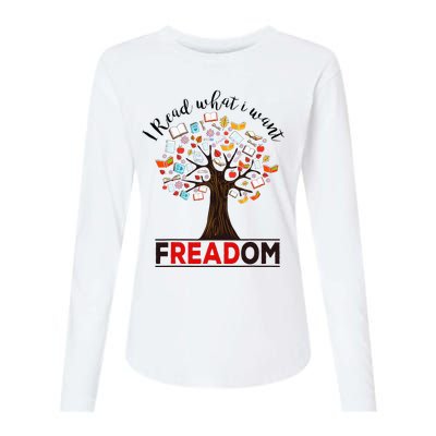 I Read What I Want Banned Books Week Womens Cotton Relaxed Long Sleeve T-Shirt