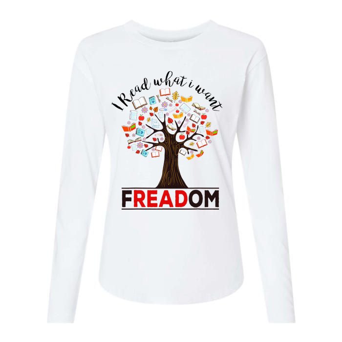 I Read What I Want Banned Books Week Womens Cotton Relaxed Long Sleeve T-Shirt