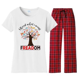 I Read What I Want Banned Books Week Women's Flannel Pajama Set