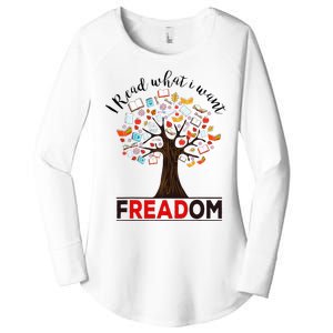 I Read What I Want Banned Books Week Women's Perfect Tri Tunic Long Sleeve Shirt