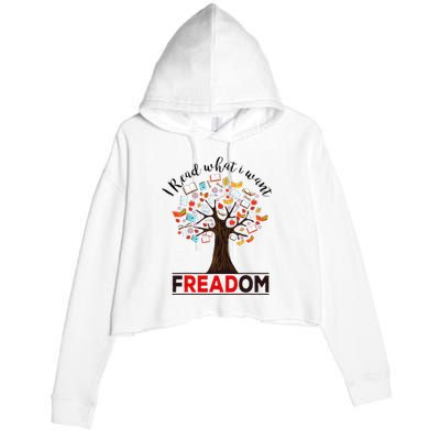 I Read What I Want Banned Books Week Crop Fleece Hoodie