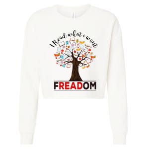 I Read What I Want Banned Books Week Cropped Pullover Crew