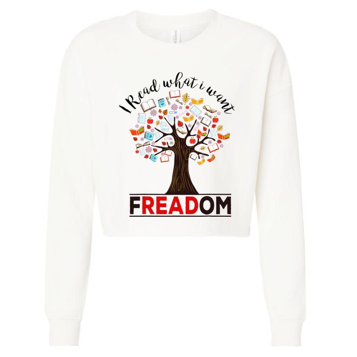 I Read What I Want Banned Books Week Cropped Pullover Crew