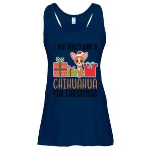 I Really Want A Chihuahua For Christmas Chihuahua Owner Gift Ladies Essential Flowy Tank